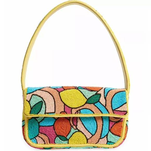 STAUD Handbags - STAUD Tommy Beaded Shoulder Bag Kaleidoscope Wallflower